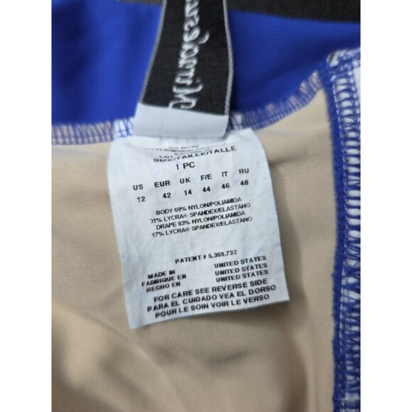 Miraclesuit Women’s One Piece Swimsuit Blue Tank Ruched Padded Size 12 Slimming - Picture 8 of 9